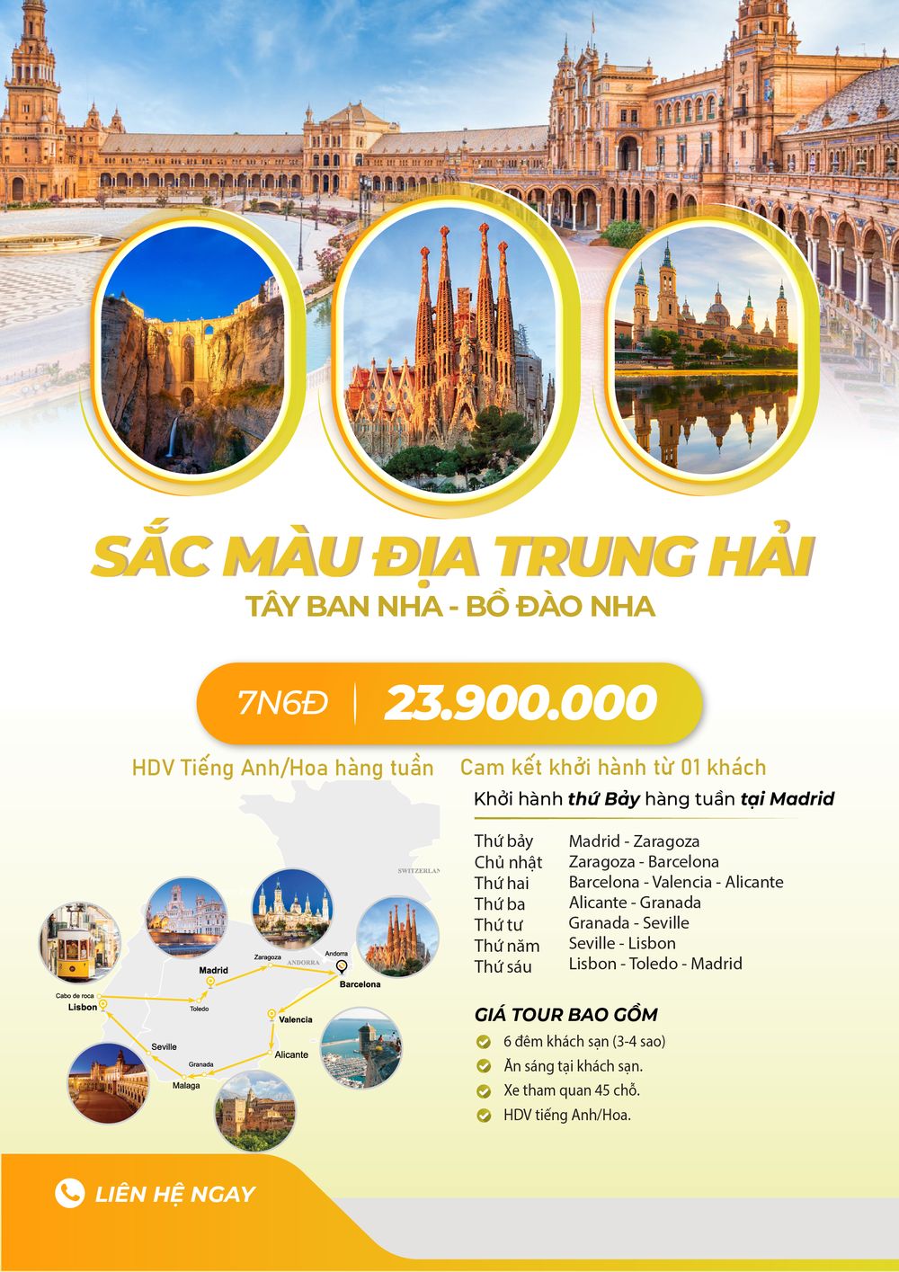 Tour Sắc Màu Địa Trung Hải