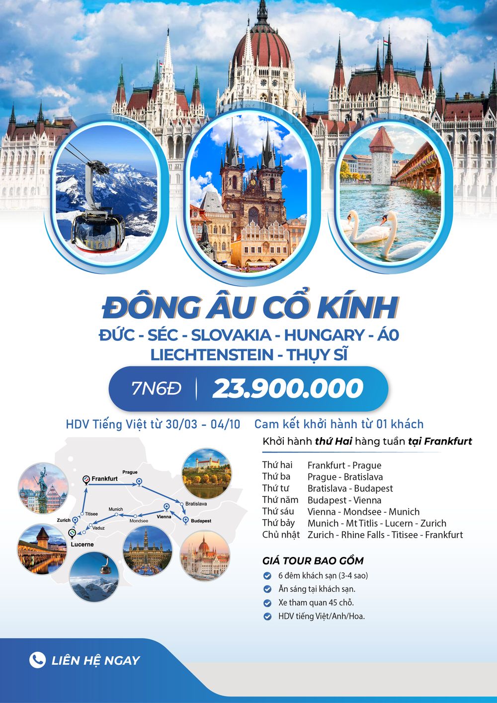 Tour Đông Âu Cổ Kính