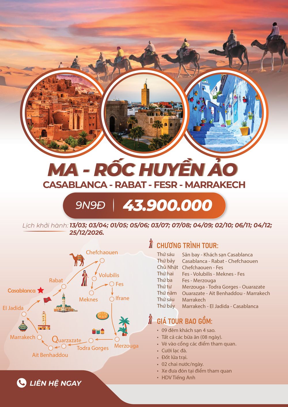Tour Ma-Rốc Huyền Ảo