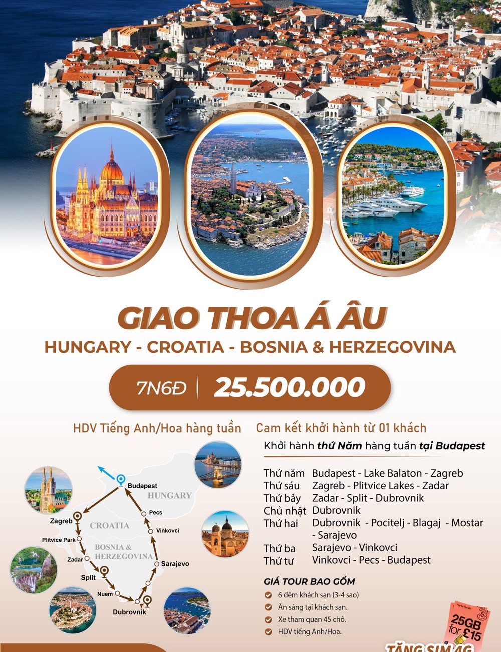 Giao Thoa Á Âu — Hungary · Croatia · Bosnia & Herzegovina